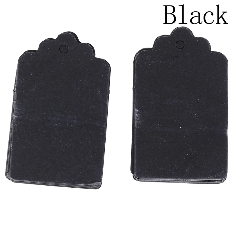 black 100 шт/Партия DIY свадебный подарок пеньковая веревка Цена Этикетка бирка магазин крафт-бумаги пустой - Цвет: black