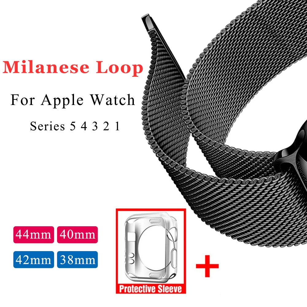 

Milanese Loop for apple watch 3/2/1 band 38mm 42mm metal bracelet stainless steel strap for iwatch series 5 4 44/40mm watchband