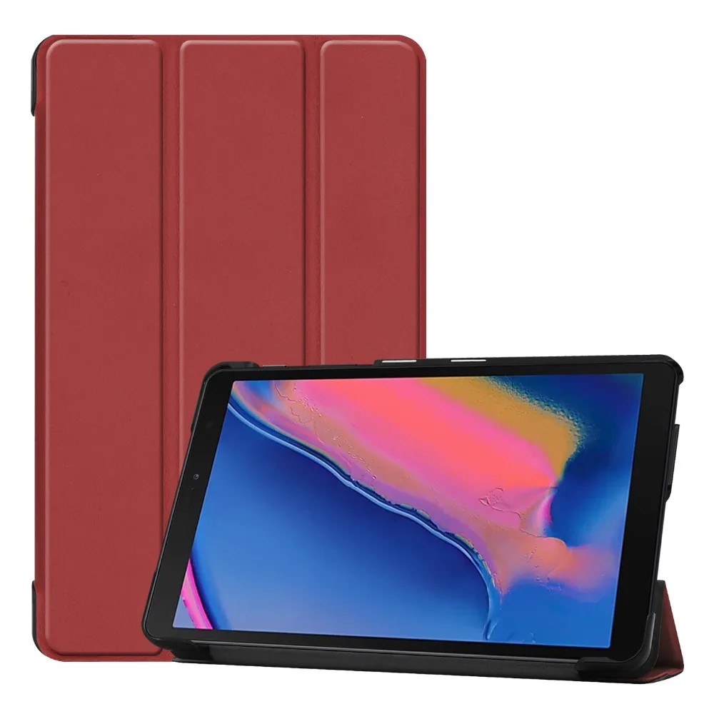 Тонкий чехол для Samsung Galaxy Tab A8 с S Pen 8," планшет SM-P200 SM-P205 чехол Подставка для Galaxy Tab A 8,0 S ручка Магнитная оболочка - Цвет: WINE RED