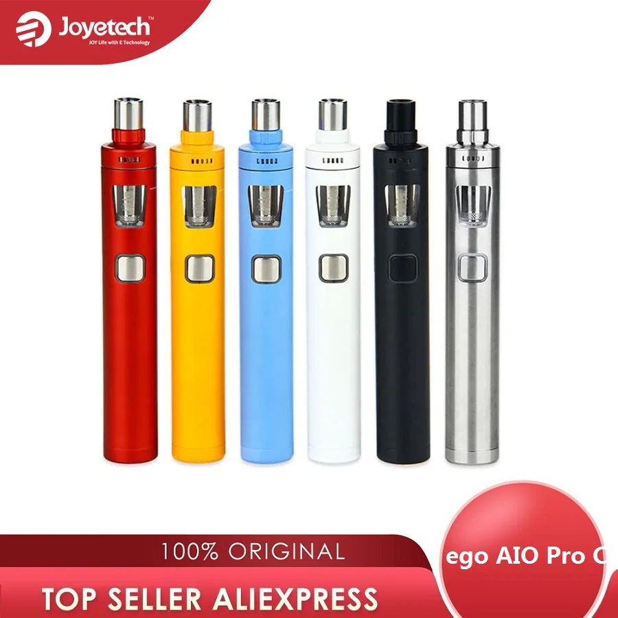 Skup Oryginalny zestaw startowy Joyetech ego AIO Pro C w 4 ml zbiornik uniwersalny zestaw elektronicznych papierosów nr 18650 bateria e cig zestaw do e papierosa