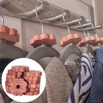

10pcs Moisture Proof Home Cedar Block Hole Design Moth Repellent Bedroom Natural Anti Mildew Aromatic Wardrobe Clothes Storage