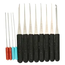 Новое поступление 1 комплект 12 шт. замок сломанный ключ экстрактор удаление крючки Иглы Слесарь Набор инструментов Высокое качество