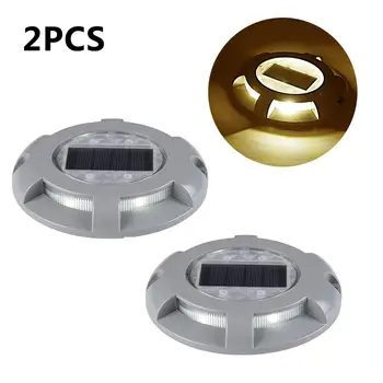 

2Pack Solar Powered Ground Light Waterproof Garden Pathway Deck Lights With 4 LEDs Solar Lamp for Home Yard Driveway Lawn Road