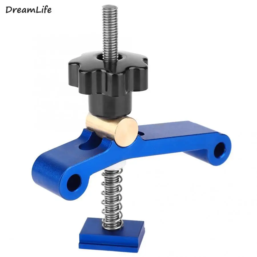 

Woodworking T Slot Block Clamp Carpentry Pressboard Clamp Kit Multi-Purpose T Track Clamp Positioning Limiter Miter Clip Device
