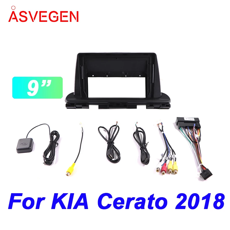 

9" Car Radio Fascia Frame For KIA Cerato 2018 Car Dvd Frame Install Panel Dash Mount Installation Dashboard