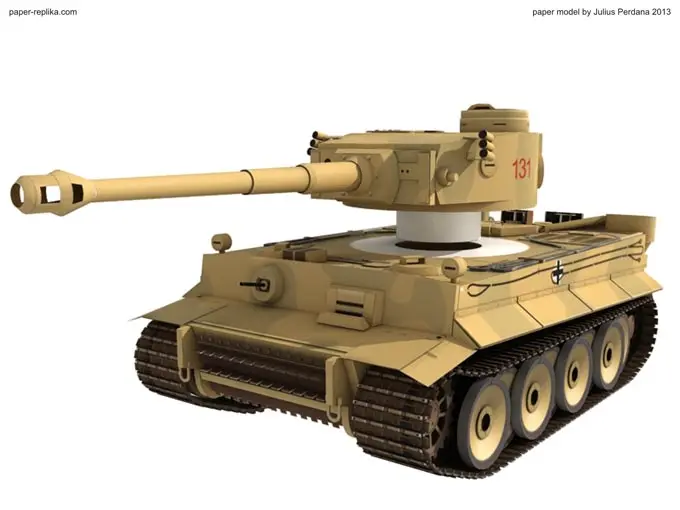 Tiger Tank Sand White Version 3D Paper Model DIY|Картонные конструкторы| |