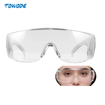 

Glasses Transparent Black Safety Goggles Anti-Fog Lab Safety Goggle Chemical Protection Eyes Mask For Men Women
