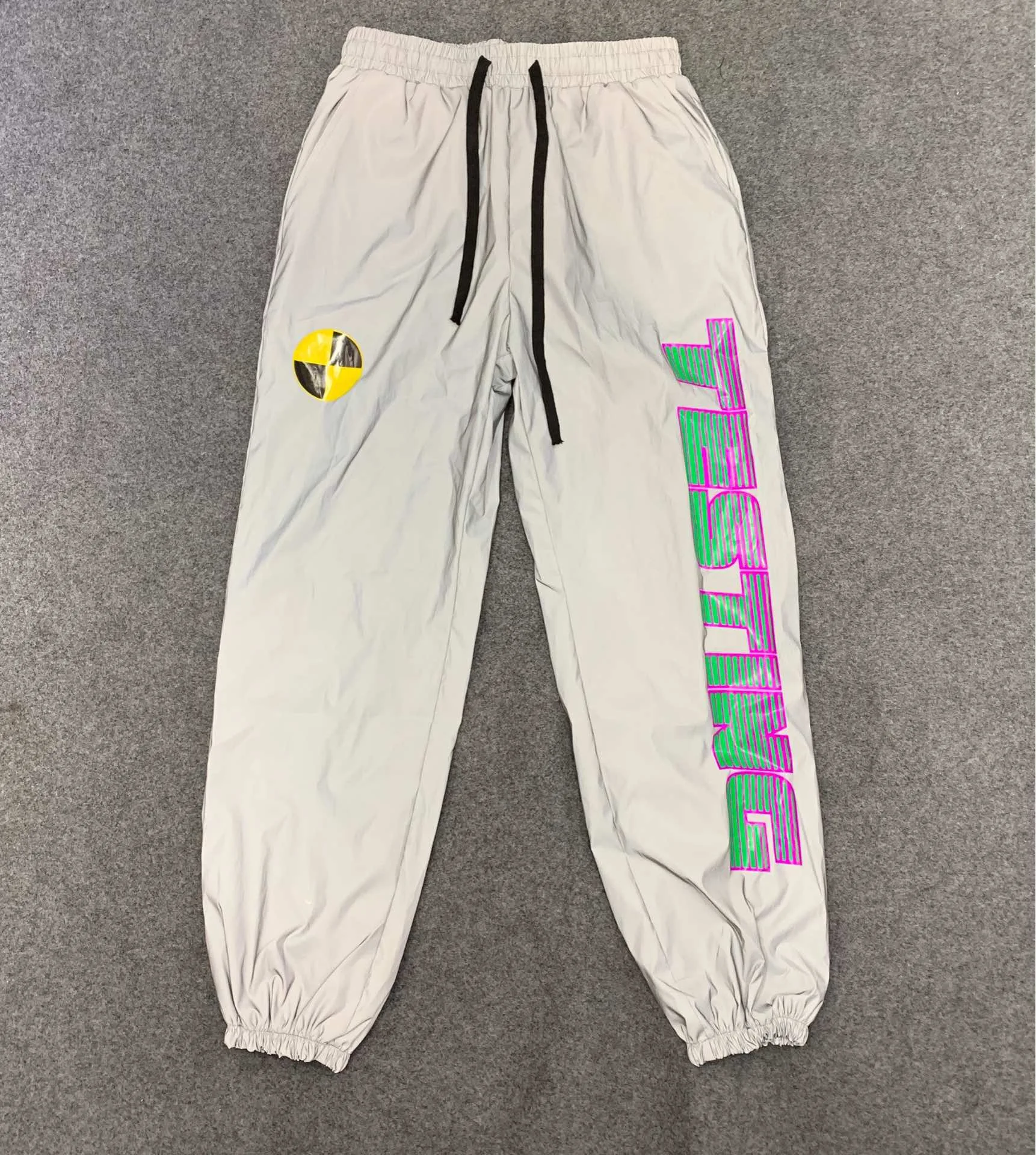 Autumn New A$AP Rocky Testing Printed 3M Reflective Sweatpants Men Women Joggers Pants Loose Fit Hiphop Men Sweatpants Trousers