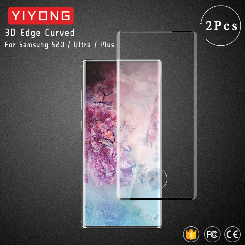 YIYONG 3D Curved Edge Tempered Glass For Samsung Galaxy S20 FE S21 Ultra Screen Protector Note 20 10 Lite S10 E Plus | Мобильные