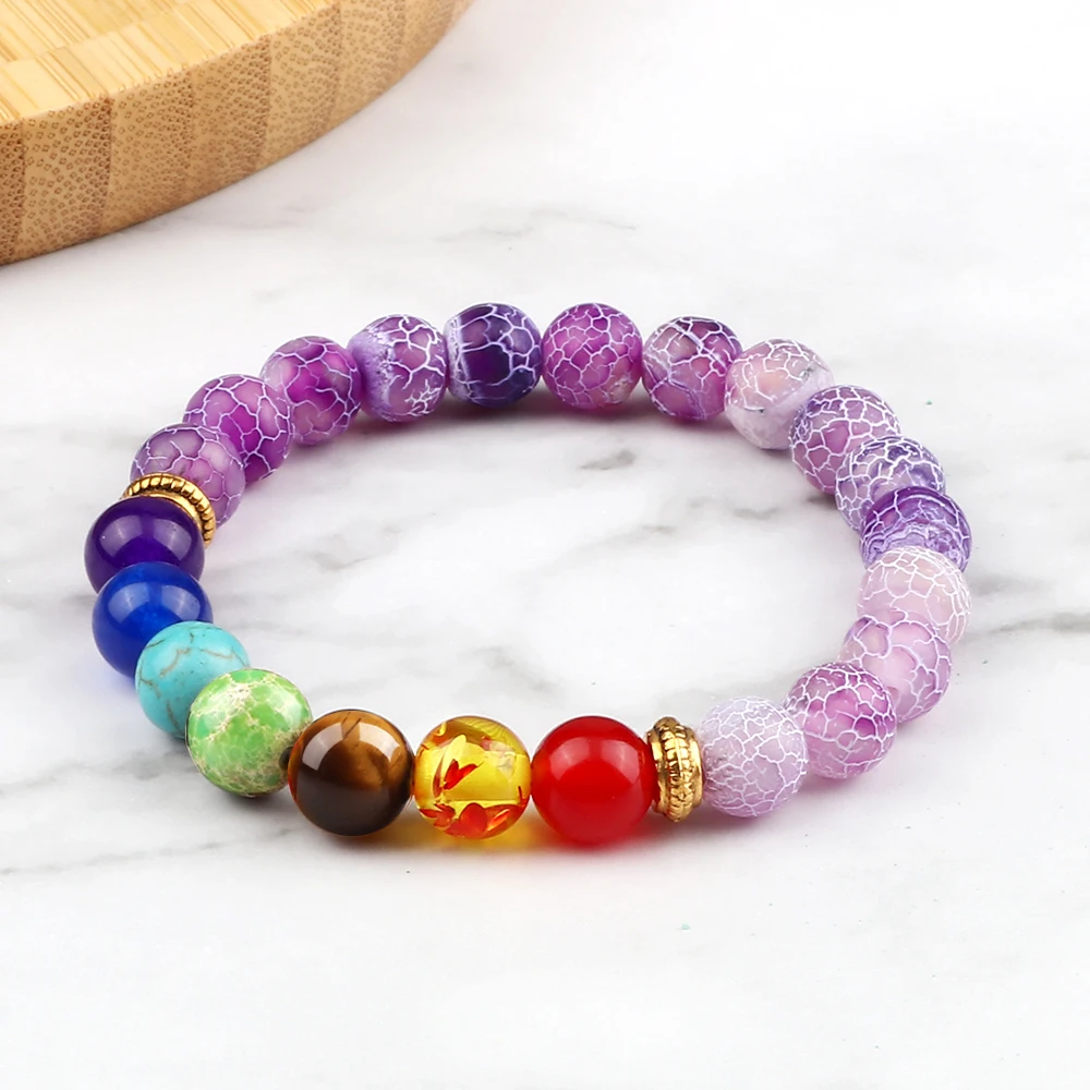 7 Chakra Natural Stone Bracelets - 8mm Beaded Stretch Bracelet