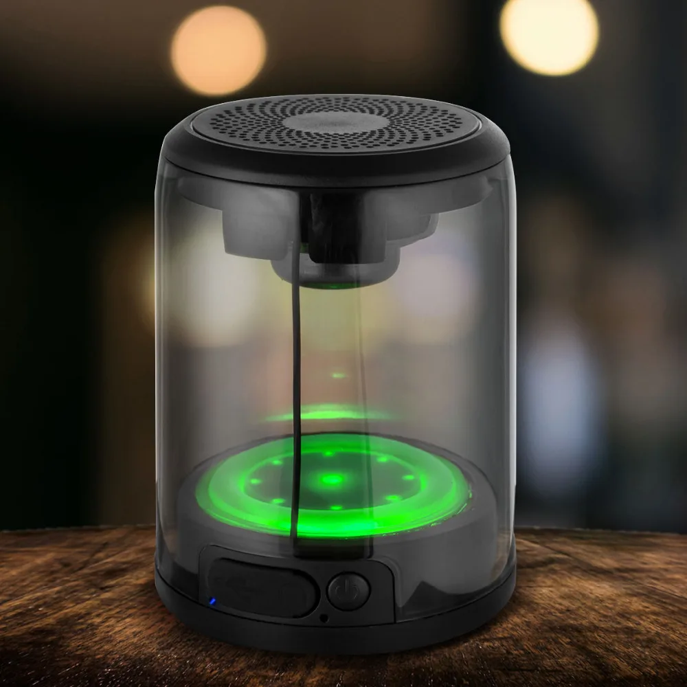 New Bluetooth Speaker TWS Clear LED Wireless Bluetooth Magnetic Speakers Split One On Two Combination Outdoor Portable Gift