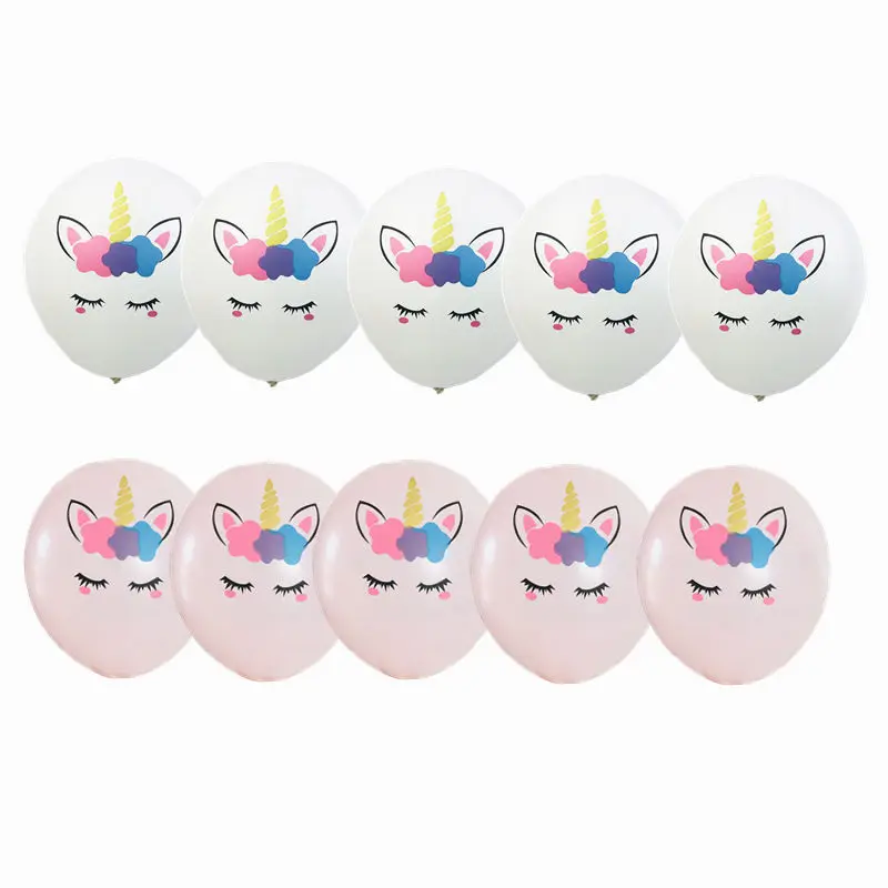 balloon 10pcs 12 шт. 12 дюймов Единорог вечерние шары детский душ латексные шары Свадебные украшения День Рождения Вечеринка DIY украшения - Цвет: balloon 10pcs