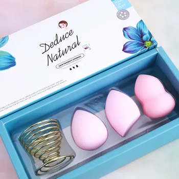 

3-Pack Cosmetic Egg Powder Gourd Air Cushion Puff Makeup Egg Makeup Egg Sponge Egg Send Storage Box Shelf