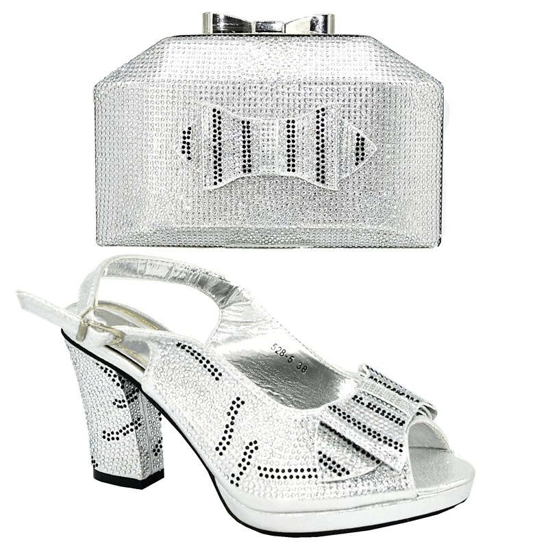 Новинка; женские итальянские вечерние туфли-лодочки в африканском стиле; комплект из туфель и сумочки со стразами в нигерийском стиле; обувь на высоком каблуке и сумочка в комплекте