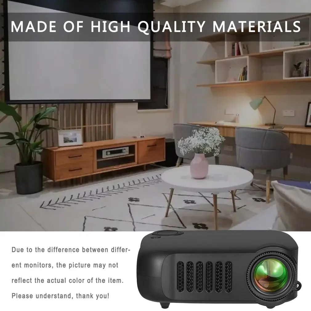 A2000 Домашний Мини пико-проектор Led развлекательная поддержка Hd проектор подсветка оптических линз многофункциональный интерфейс черный