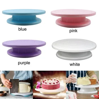 

10 Inch Plastic Cake Rotary Table Set DIY Pastry accessories Cake Stand Cake Turntable Rotating Cake Decorating Baking Tool