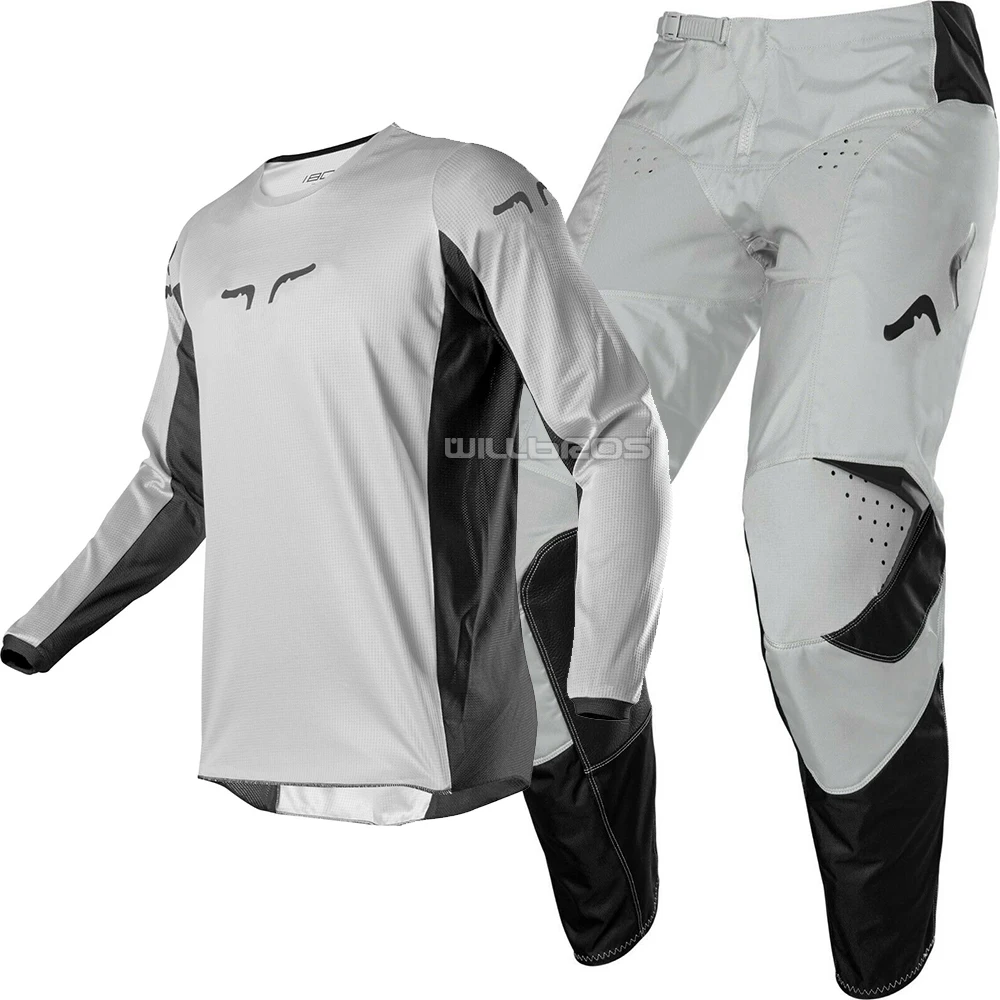 

2020 Delicate Fox Motorcycle MTB Bike Downhill Bicycle Grey Gear Set Motocross Men's Suit