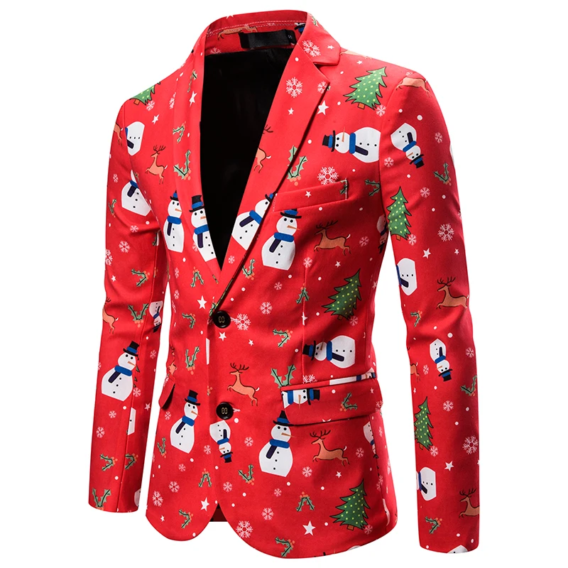 Litthing новейший Рождественский костюм для мужчин Slim Fit модное пальто костюмы для выпускного вечера с курткой и брюками для мужчин