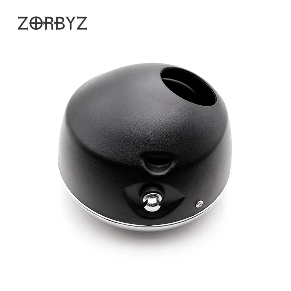 ZORBYZ " Хромированный Светодиодный светильник на переднюю голову с янтарным/белым ангельским глазом светильник для Harley Honda Triumph Cruisers Choppers