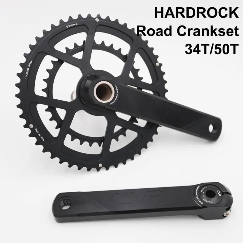 Zrace HARDROCK дорожный велосипед 2x10/11 Скорость Road Chainset зубчатое колесо цепной передачи протектор для кривошипа, 50/34T 170 мм/172,5 мм/175 мм