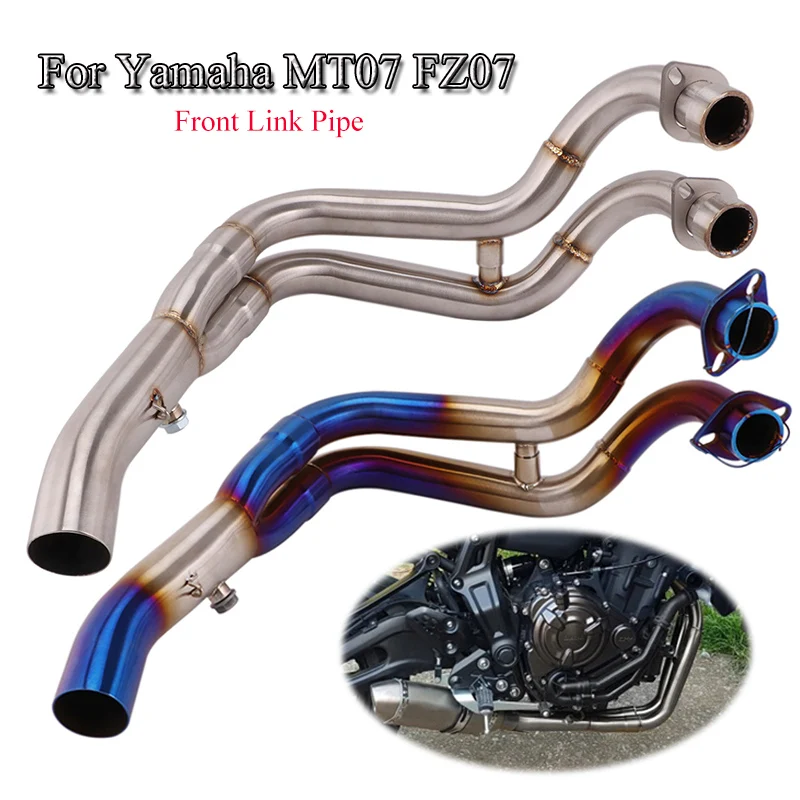 

Slip On For Yamaha MT07 FZ07 Motorcycle Full Exhaust Link Pipe Header Front Connect Pipe Stainless Steel Tube Bike Escape Modify