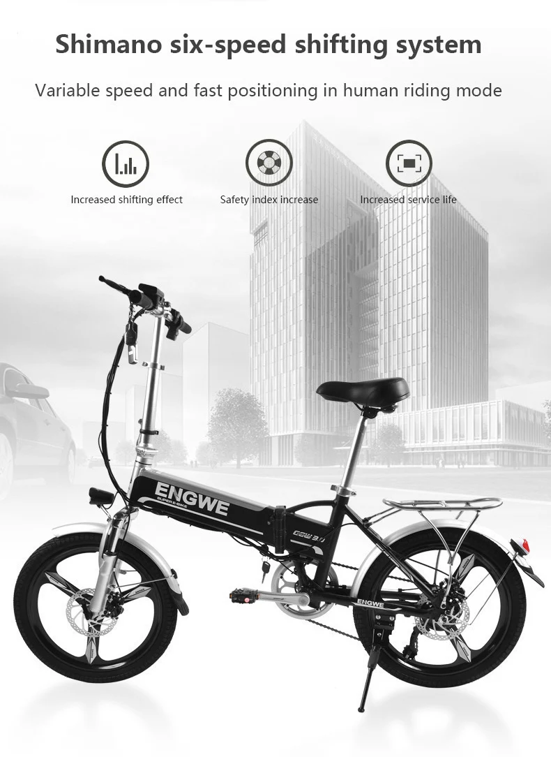 MYATU Электрический велосипед 20 дюймов алюминиевый складной электрический велосипед 48V8A 250 Вт электрические жировые шины электровелосипеда Горный/Снежный мощный электровелосипеда