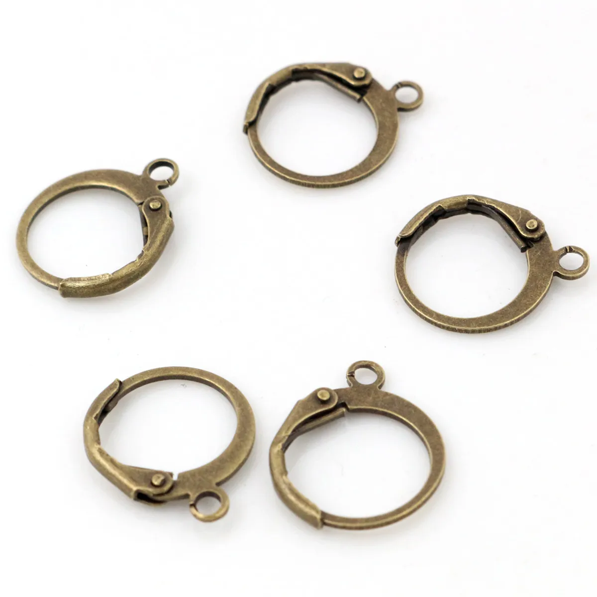 14x12mm 30pcs High Quality Bronze Colors Plated Brass French Earring