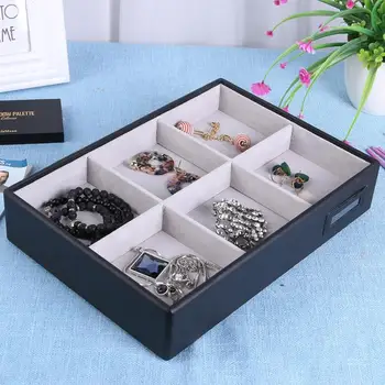 

6 Slots Portable Necklace Bracelet Makeup Organizer Reasonable Storage and Convenient Access Earrings Jewelry Display Box