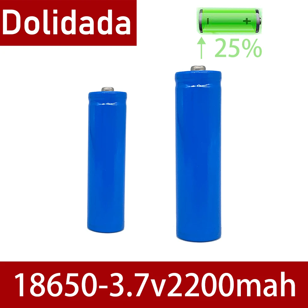 18650 lithium battery 2200 mah 3.7 v li-ion rechargeable pkcell battery 18650 batteria flat top batteries without protection