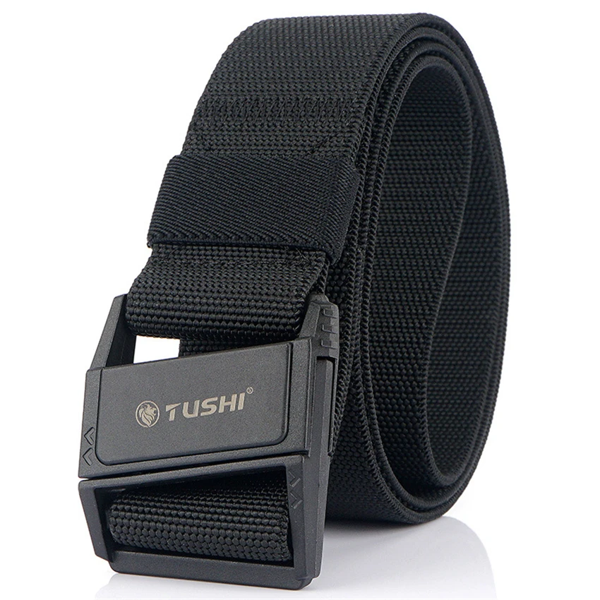 

Elastic Jeans Belt For Men Light Magnetic Buckle Durable Nylon Work Belt Novel Tactical Designer Trousers Men's Belts Adjustable