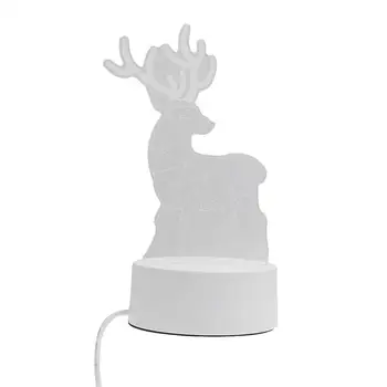 

Top-3D LED Night Light Deer Table Lamp Decorative Light for Bedroom Kids Room (USB Button Monochrome, Warm Light)