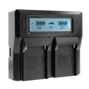 

Lcd Dual Channel Charger For BP-U30 BP-U60 BP-U90 Camera Battery AC/DC
