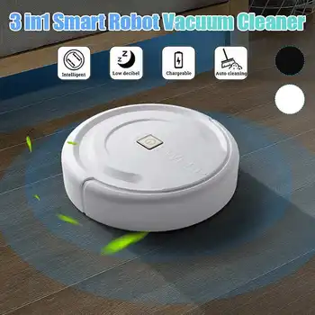 

3in1 Smart Robot Vacuum Cleaner Multifunctional Navigated Sweeping Mopping Automatic Sweeper Sensor Edge Home Room Clean Machine