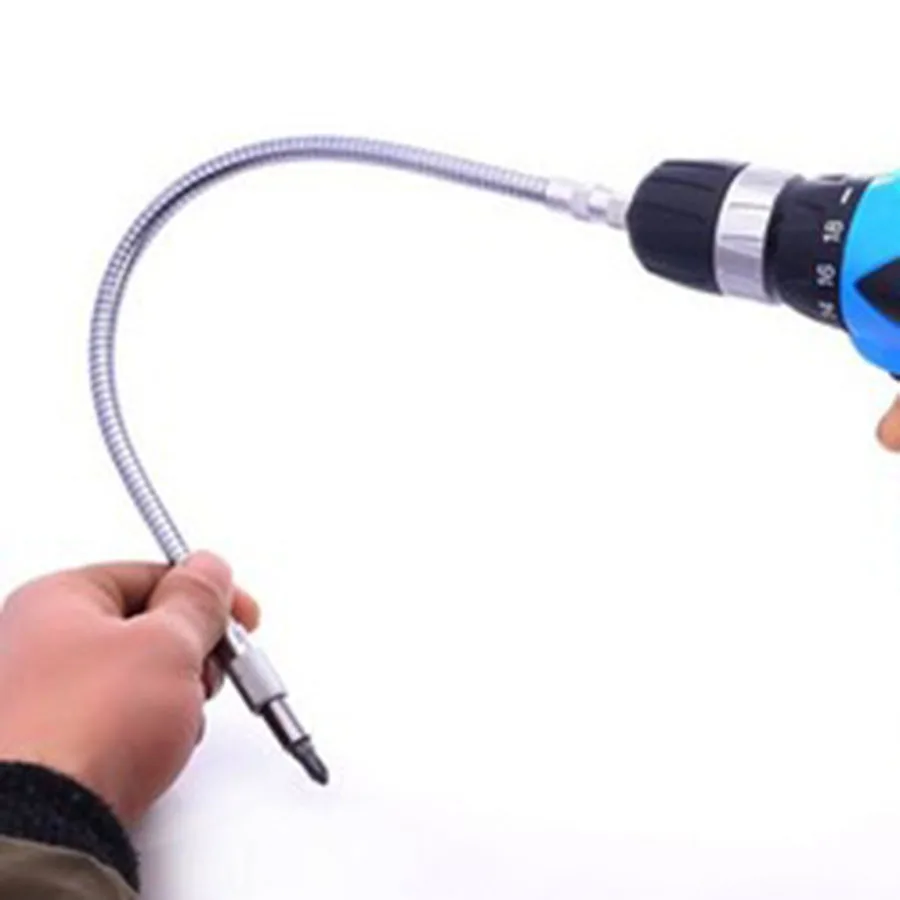 

300mm Flexible Shaft Tool Metal Drill Screwdriver Bit Holder Connect Link Multitul Hex Shank Extension Snake Bit