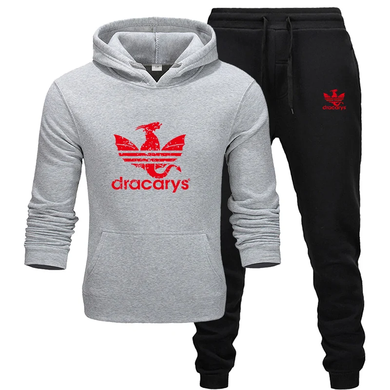 

Dracarys Hoodies Sweatshirts Women/Men Tracksuit Hoodies Pants Sets Sports Wear Casual Suit 2Pcs Set