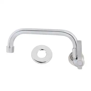 

Modern Copper Kitchen Water Faucet Durable Silver Kitchen Sink Water Faucet Filtered Water Tap Metal Handle Two Outlets Tap G1/2