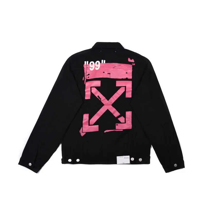 

2019 Spring And Autumn New Style Painting 99 with Numbers Arrowhead Printed Washing Jacket Men Ow Popular Brand Coat Jacket