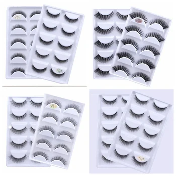 

NEW 50boxes 3D Mink Hair Natural Cross False Eyelash Long Messy Makeup Fake Eyelashes Extension Makeup Beauty Tools