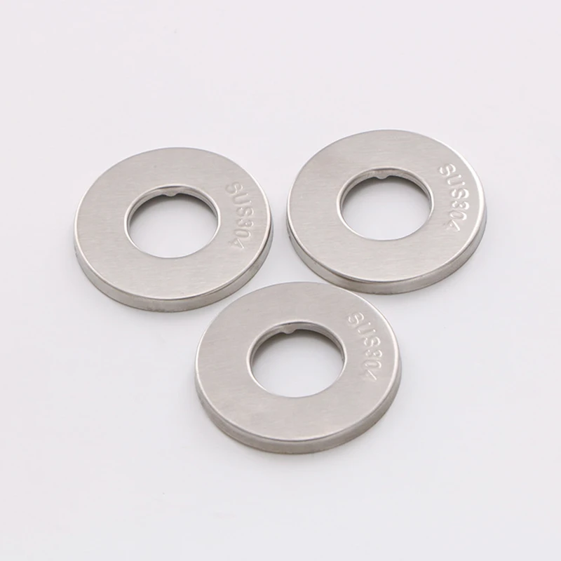 10pcs Shower Faucet Decorative Cover Brushed Finish 304 Stainless Steel Cover Bathroom Accessories
