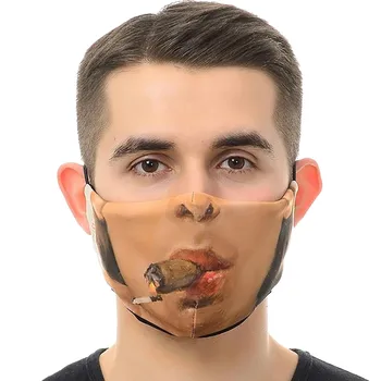

Funny Printing Face Mouth Mask Adult Washable Breathable Mouth Muffle Mascarillas Lavables Skin Care Reusable Face Mask fashion