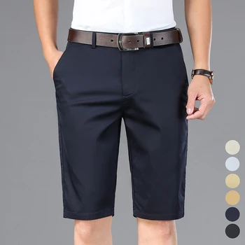 オンライン Nigrity 2019 夏新男性の基本的なショートスマートカジュアルファッションポケット無地黒青カーキ大サイズ 28-40