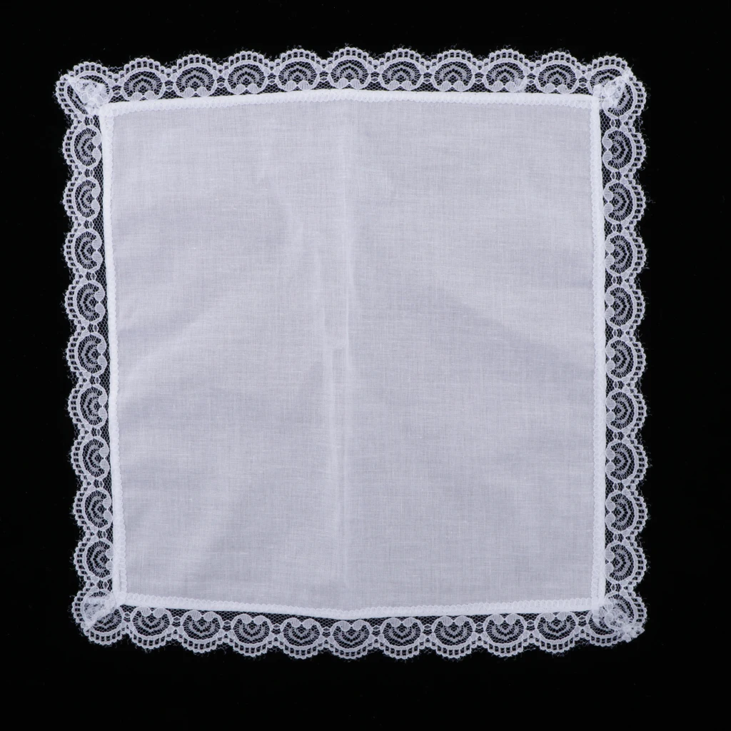 10x DIY Ladies White Hankies Party Wedding Handkerchiefs 100% Cotton Hanky 10x DIY Ladies White Hankies Party Wedding Handkerchiefs 100% Cotton Hanky
