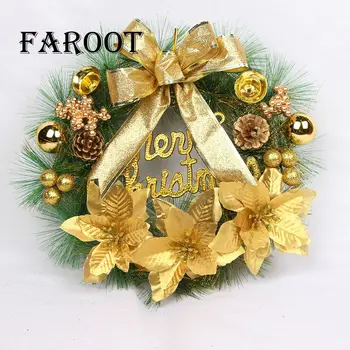 

Christmas Wreath Window Front Door Decoration Ornaments Bell Artificial Wreath Christmas Decorations For Home