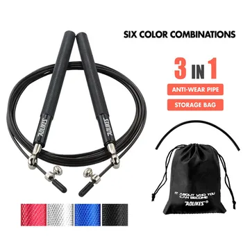 

3 in 1 Adult Weight Skip Jump Rope Steel Wire Aluminum Alloy Racing Jumping Ropes Body Building Fitness Accessories