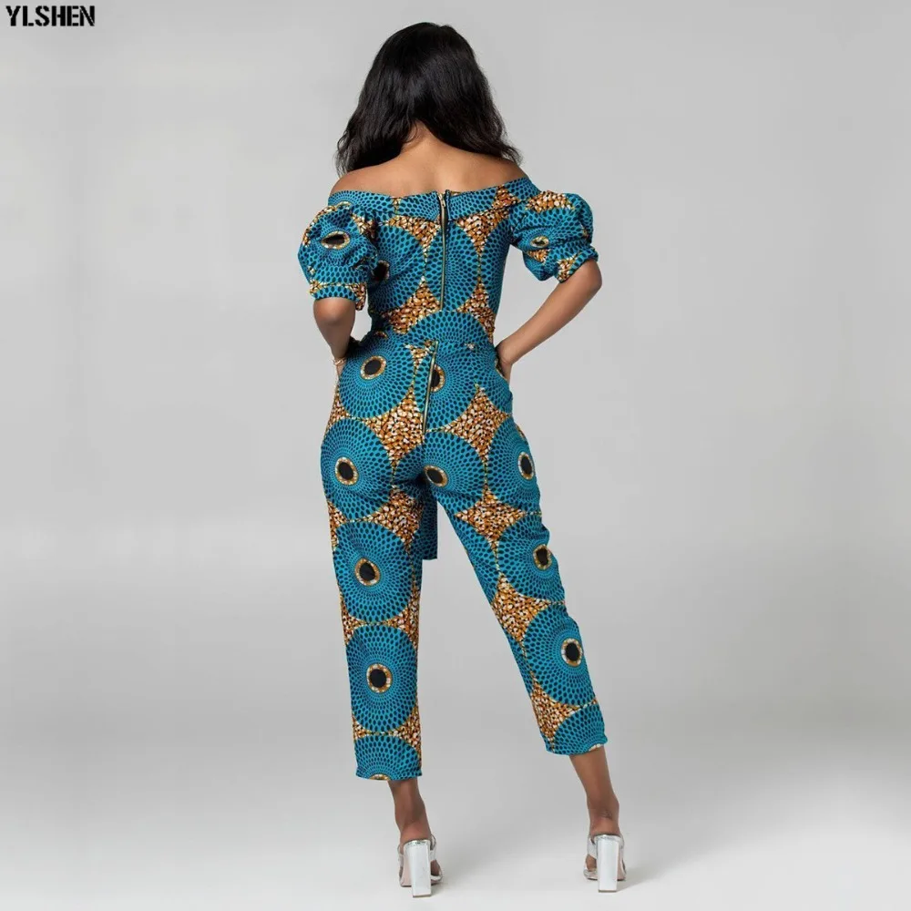 Dashiki African Clothes for Women Traditional Print  Jumpsuit Dresses Basin Riche Clothing Vetement Robe Africaine Femme 2019 38