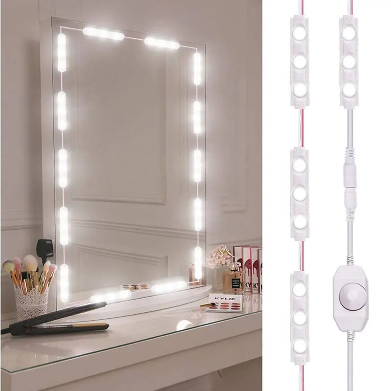 

LED Makeup Mirror 3M Mirror Light Bulb Dimmable Bulb Dressing Decoration Make Up Mirrors Powered Cosmetic Light Kit 110-220V