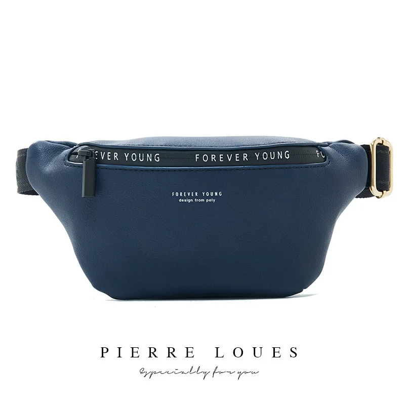 Новая роскошная брендовая поясная сумка, Женская Большая вместительная поясная сумка, модная поясная сумка, Кожаная поясная сумка, многофункциональная нагрудная сумка - Цвет: Blue
