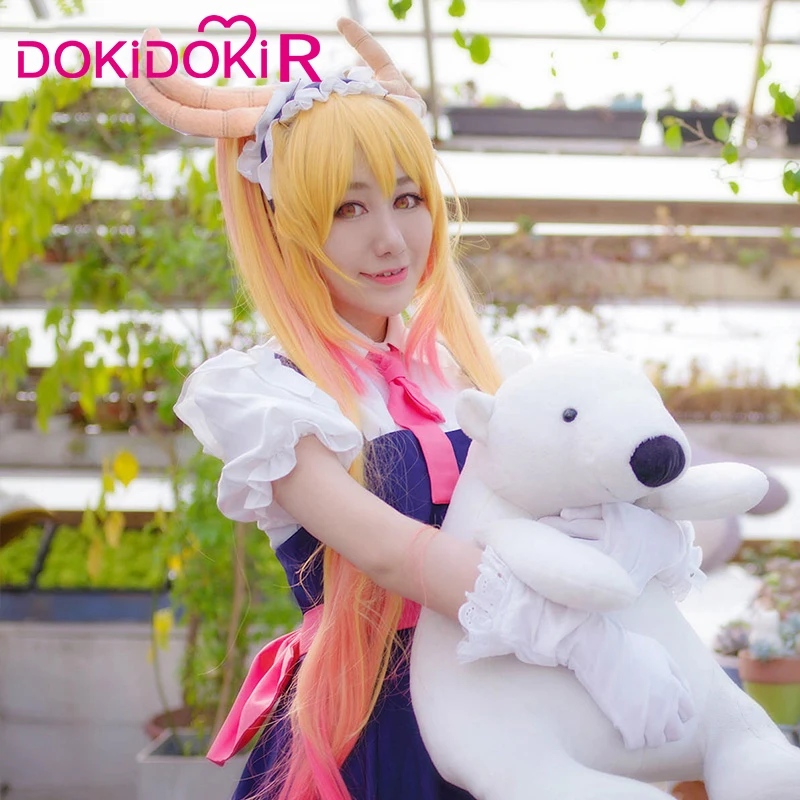 DokiDoki R косплей по мотивам аниме мисс Кобаяси дракон горничная Тору Женский костюм