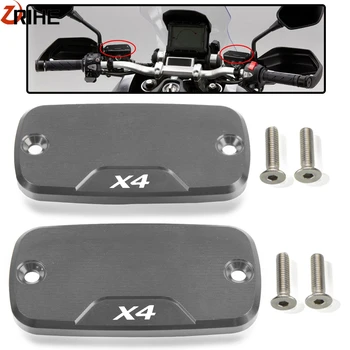 

FOR HONDA X4 1998 1999 2000 2001 2002 2003 2004 Aluninum Motorcycle Front Brake and Clutch Fluid Reservoir Cap Cover Accessories