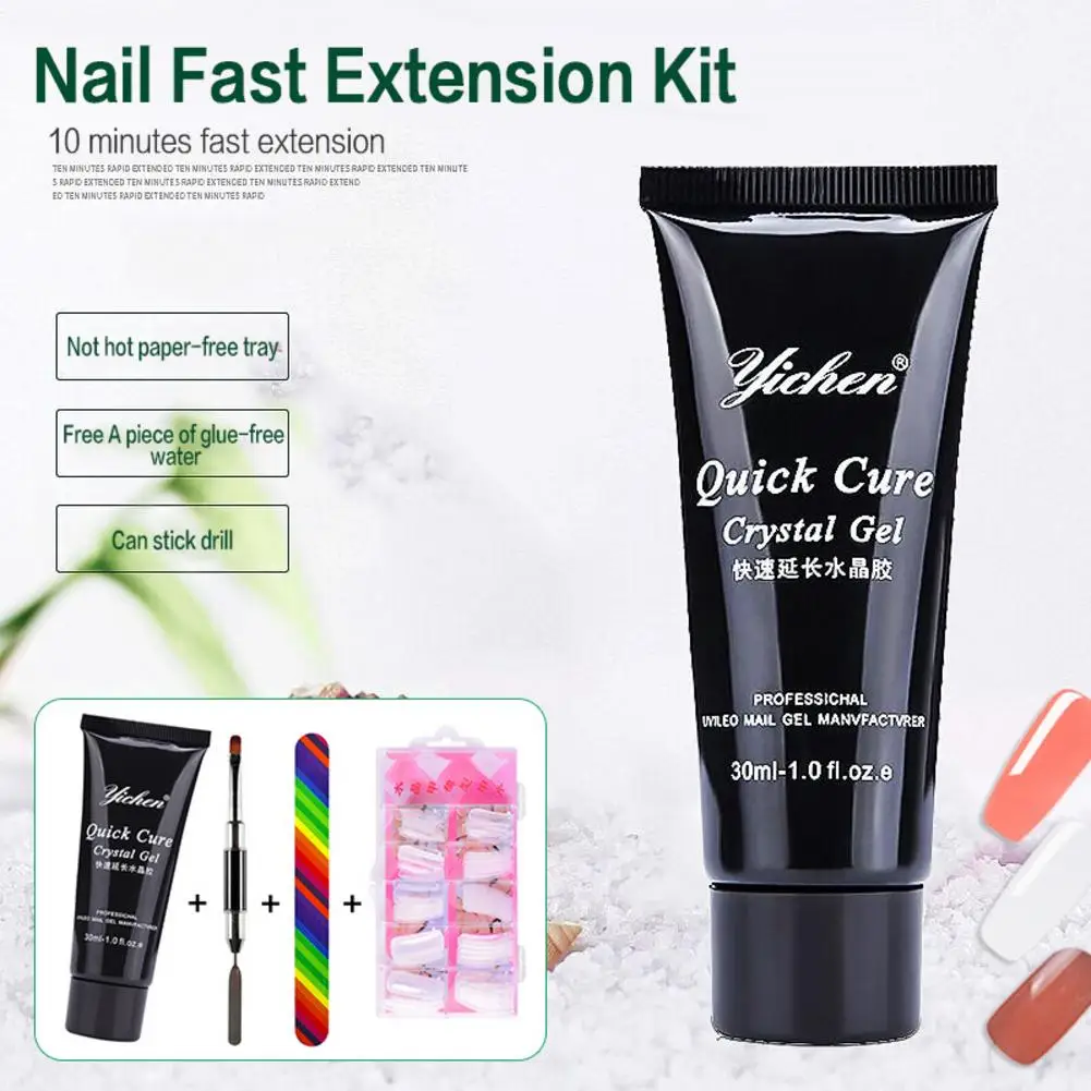 Nail Art Быстрый гель продлевающий половой акт комплект без бумаги удерживающий длительный увеличивающий крем маникюрная кисточка для удленения Гвоздь Набор инструментов для Begi
